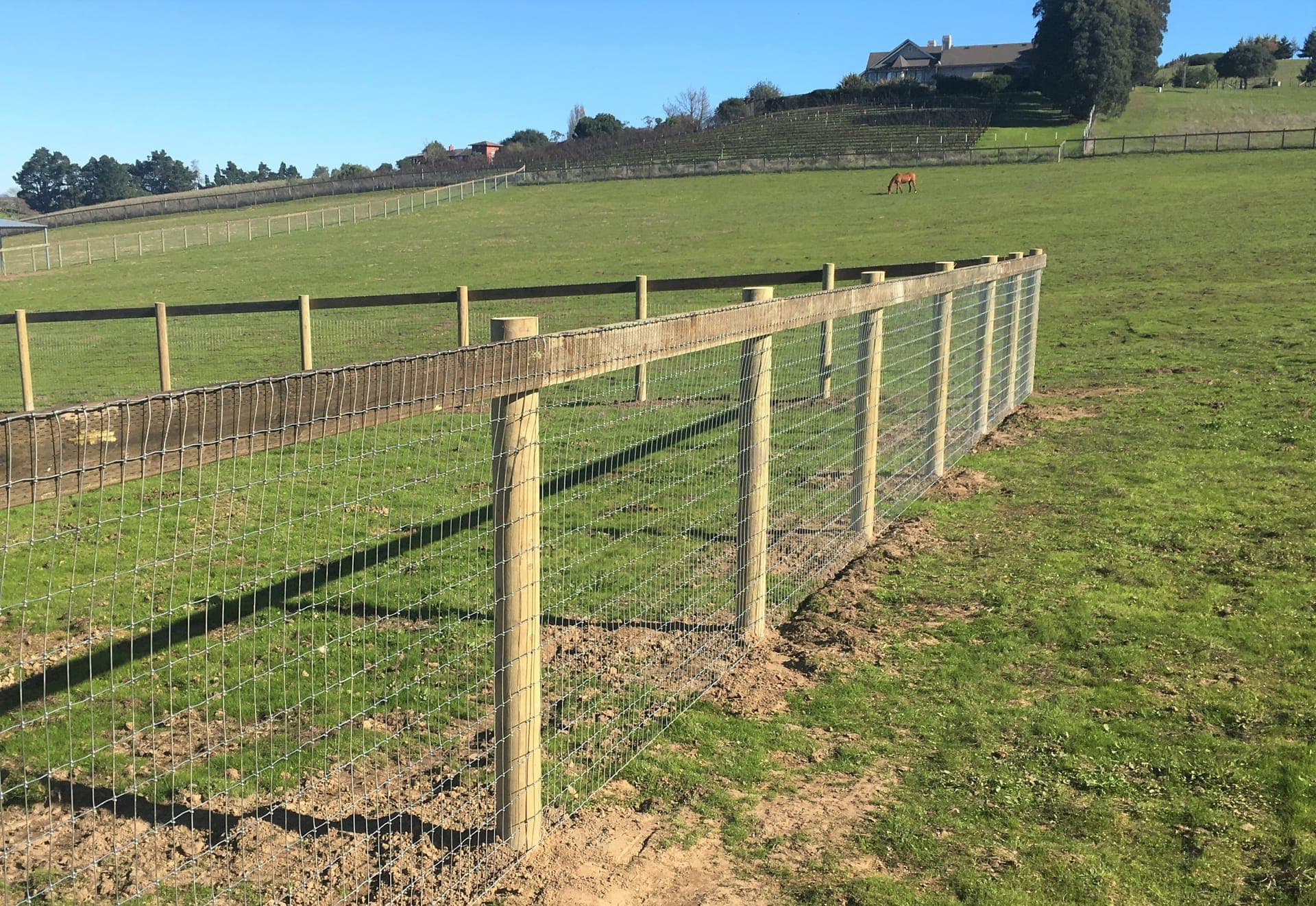 Professional farm fence installation