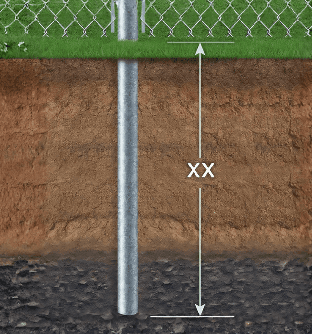 Driven Steel Post Depth