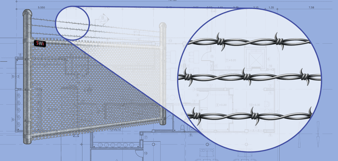 Commercial Chain Link Fence Barbed Wire