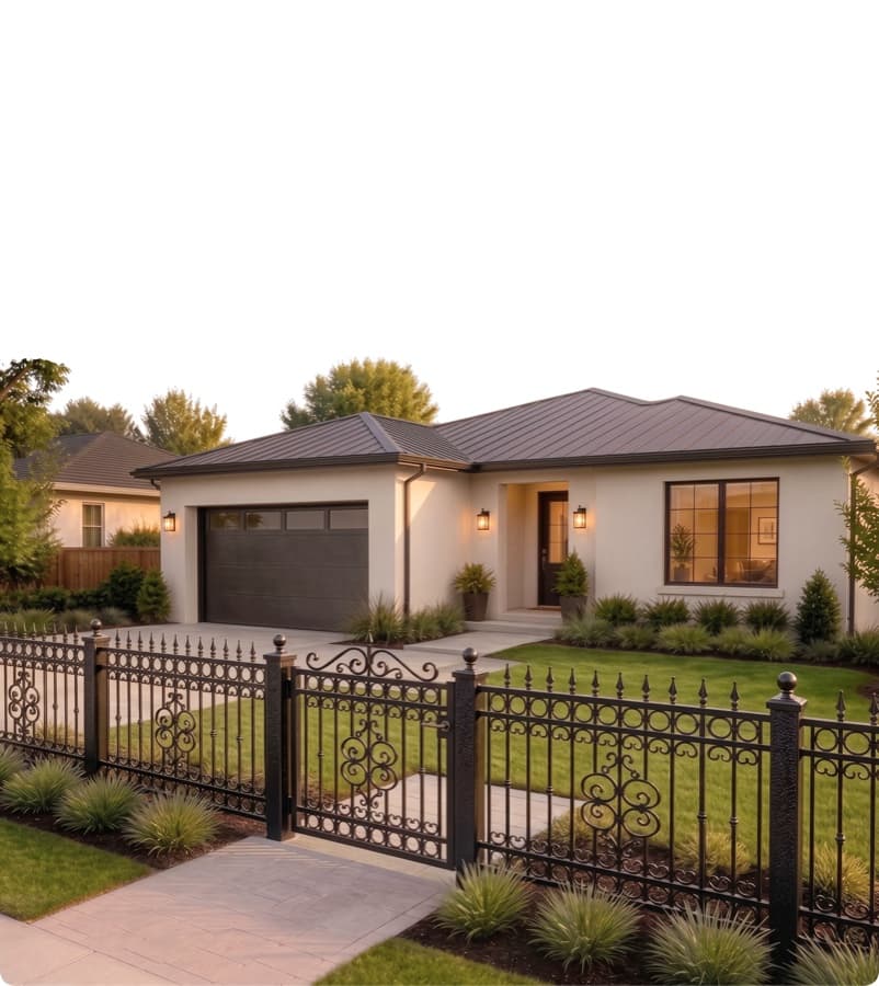 Ornamental steel fence