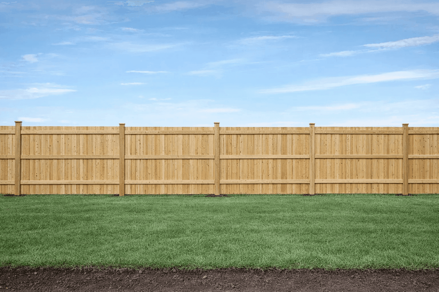 Level fence with level ground