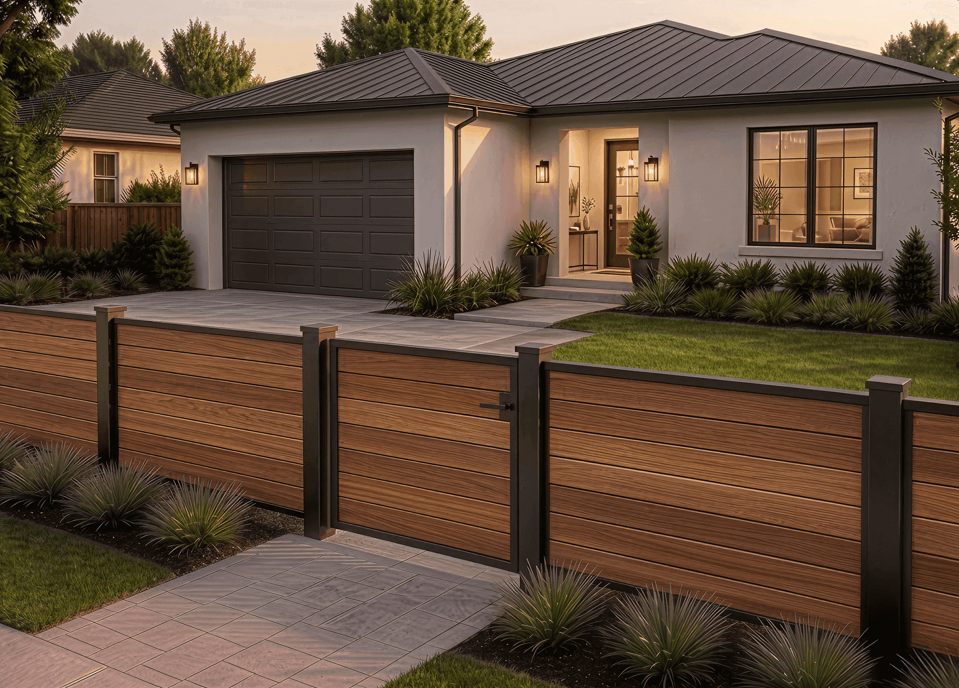 Mixed Materials Fences