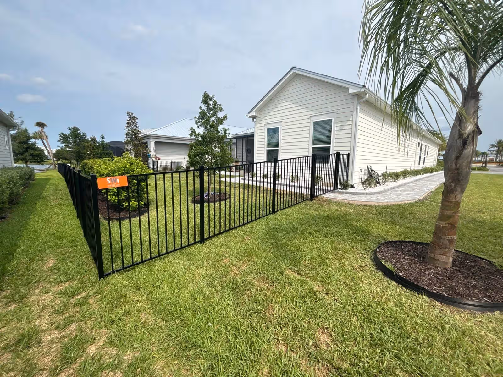 Florida 4 Foot 2 Rail Aluminum Fence Backyard Swi