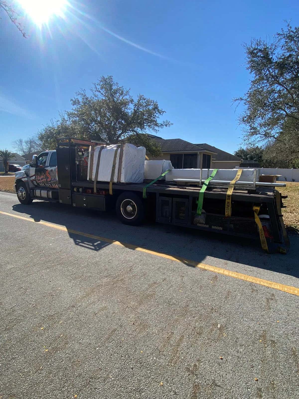 Swi Fence Florida Work Truck Loaded Flatbed